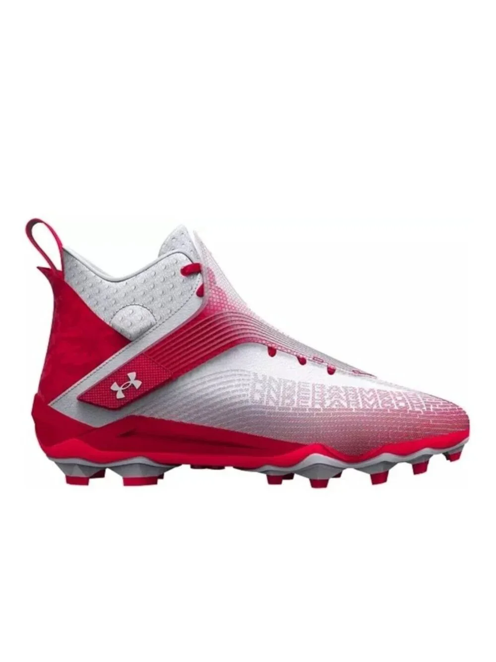 Under Armour Football Cleats Red White Mens Size 11.5 Molded Highlight Outdoor